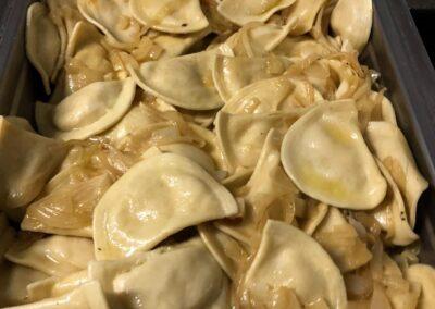 Buttered Pierogies